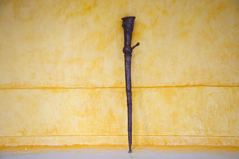 La trompe des limbes, bronze, pigment, fonderie de Coubertin, 2013.